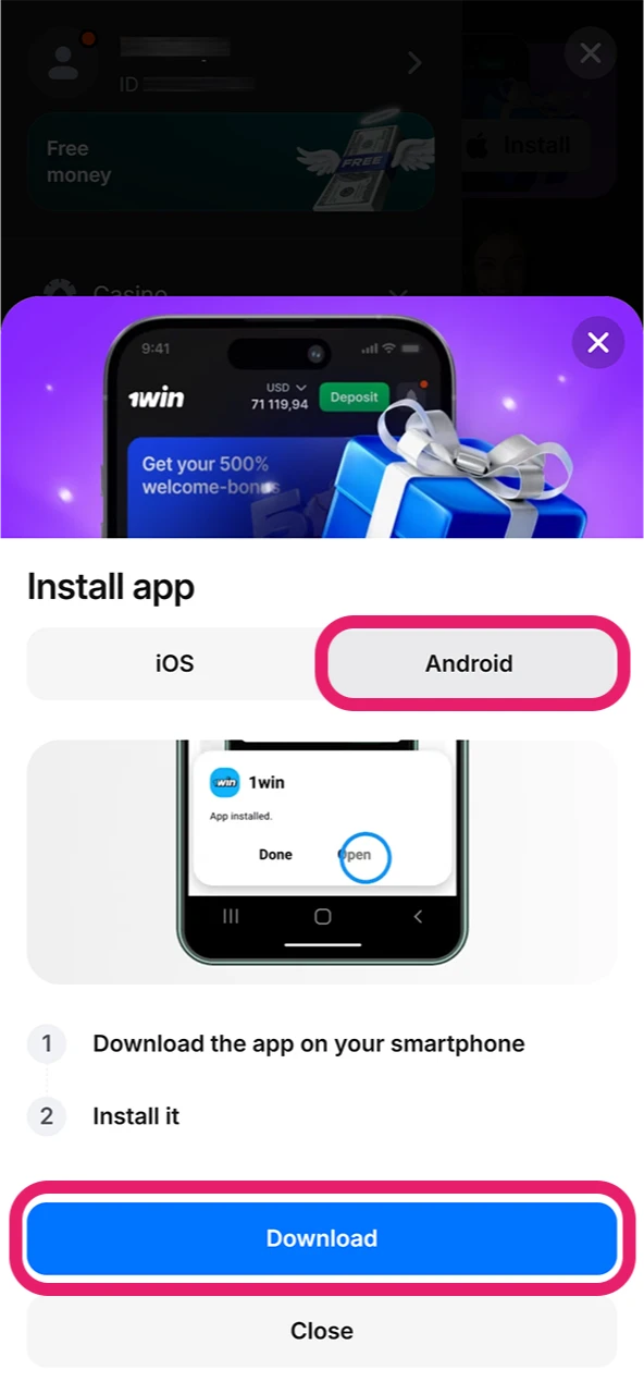 Click download the APK file to start play Plinko in application.