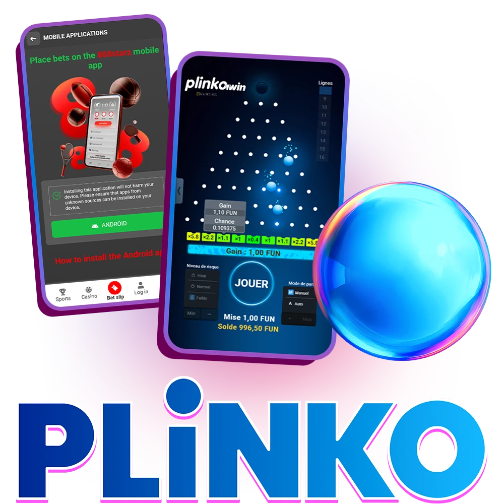 Play Plinco games with the mobile app.