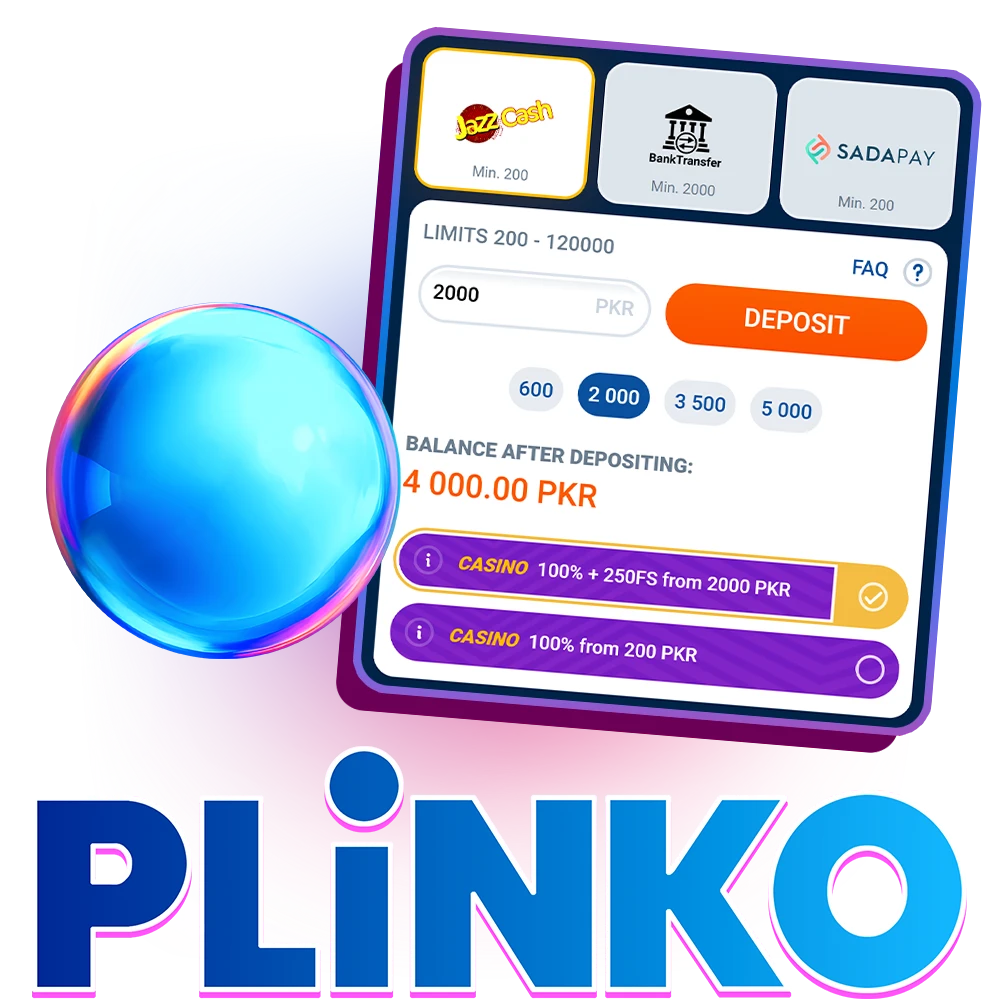 Make a deposit to fully enjoy the Plinko game.