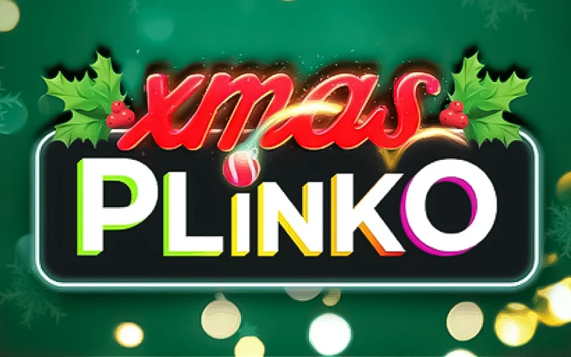 The Plinko Xmas game interface is designed in a Christmas style.