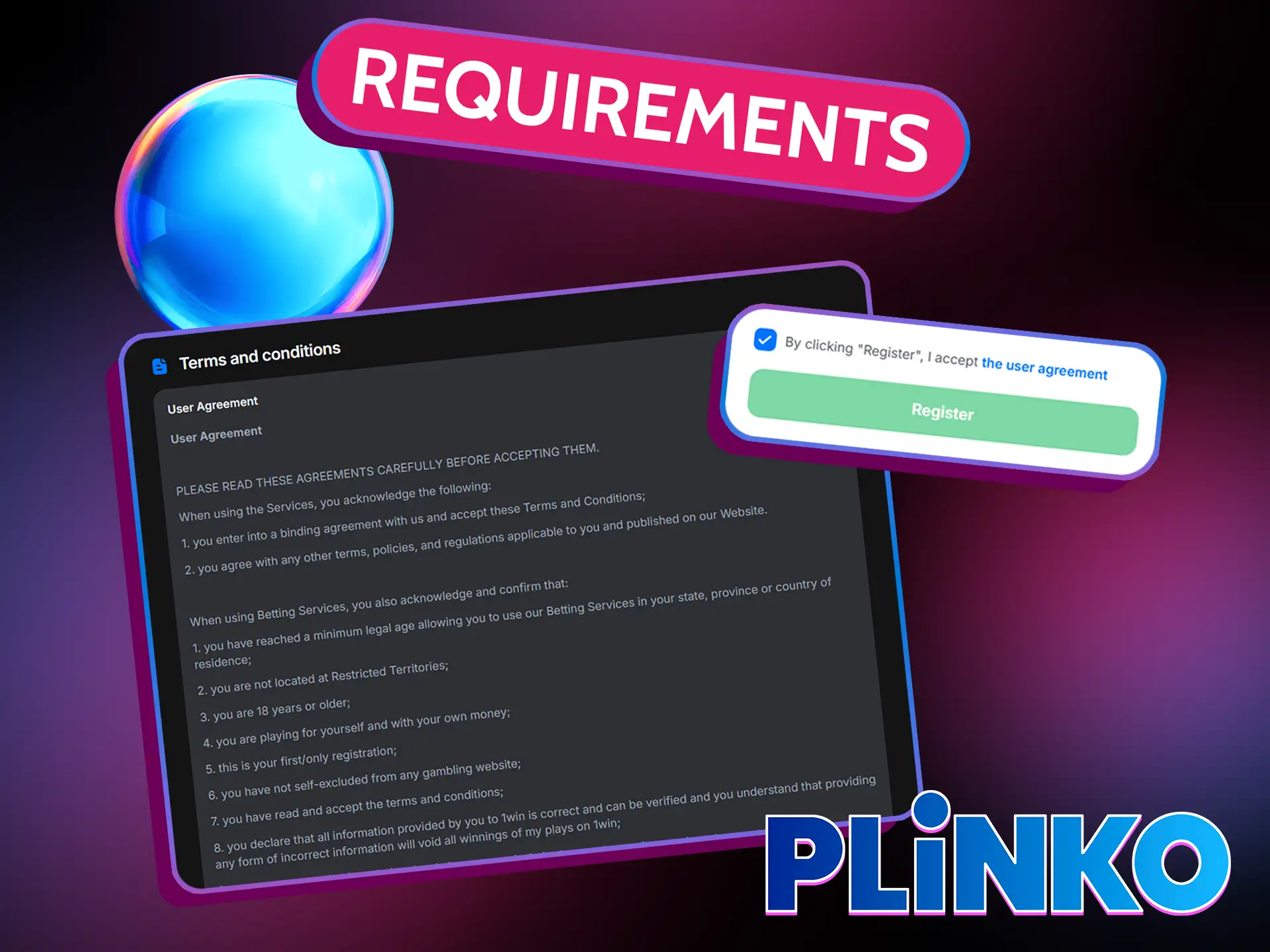 During the registration process, read the rules and follow them to play Plinko safely on licensed casino sites.