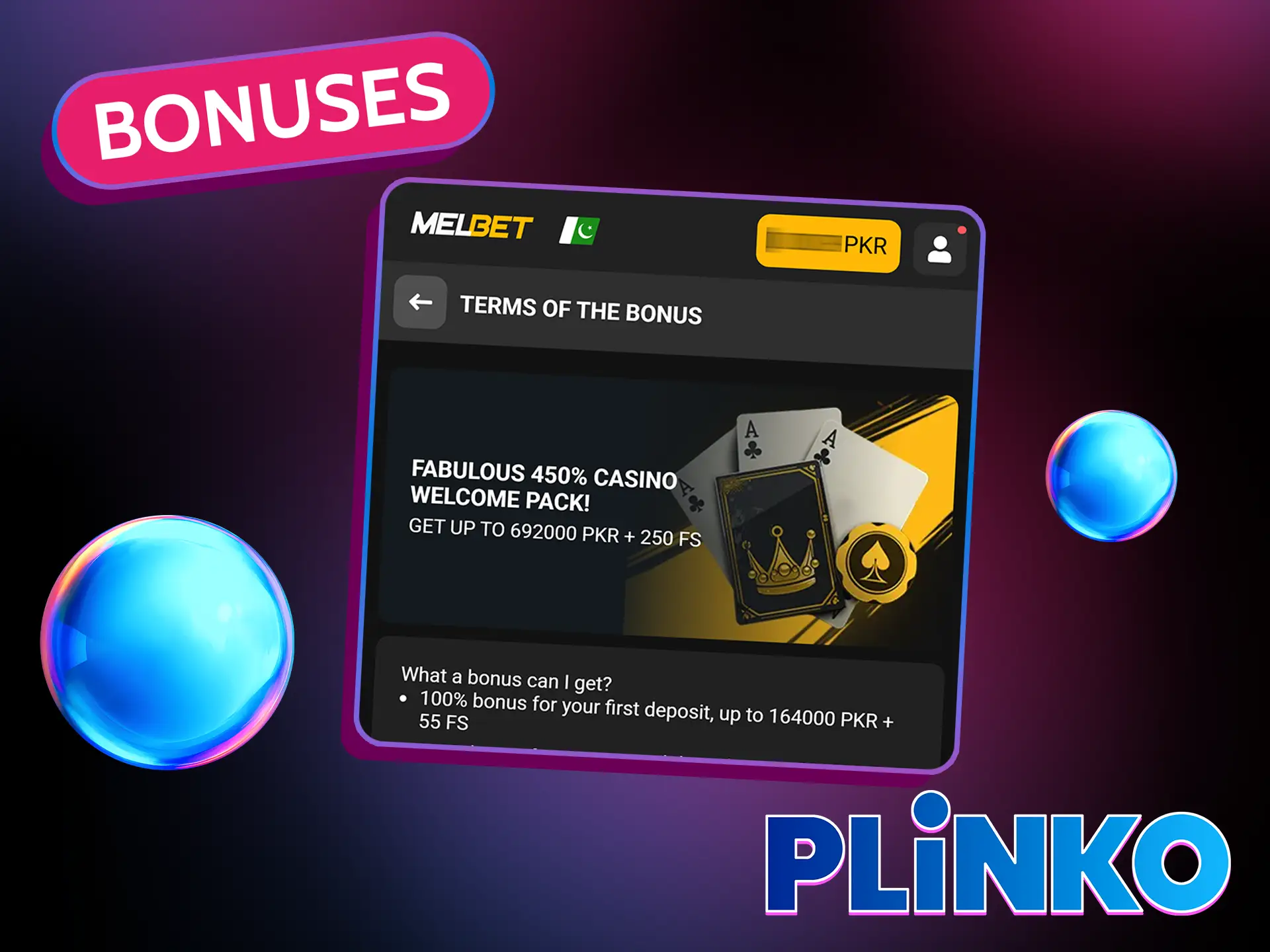 Bonuses are a good help in Turbo Plinko game.